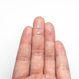 0.81cttw 2pc 6.60x5.52x2.11mm 6.66x5.55x1.95mm Triangle Rosecut Matching Pair 23189-10
