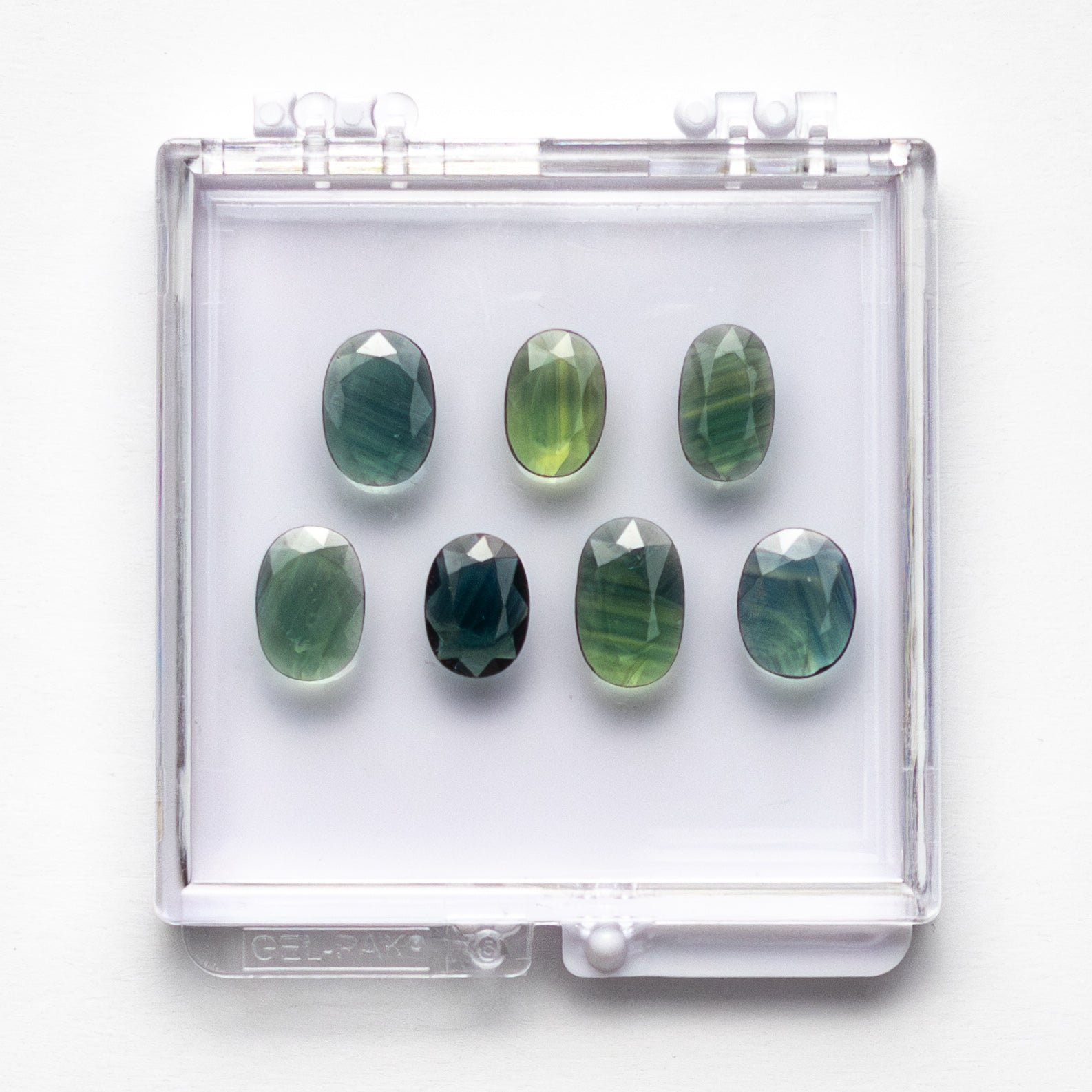 10.13cttw 7pc Oval Portrait Cut Sapphire Parcel 23433-00