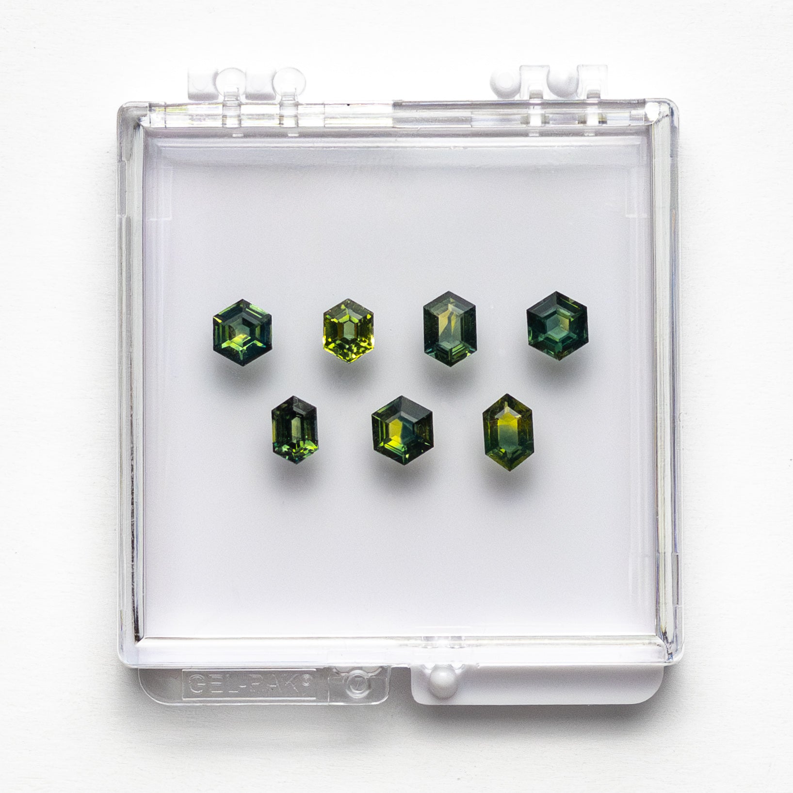 6.49cttw 7pc Hexagon Step Cut Sapphire Parcel 23440-00