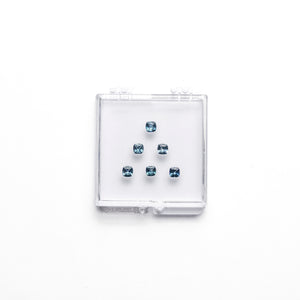 OFFLINE PARCEL 3.78cttw 6pc Cushion Brilliant Sapphire Parcel 23466-26