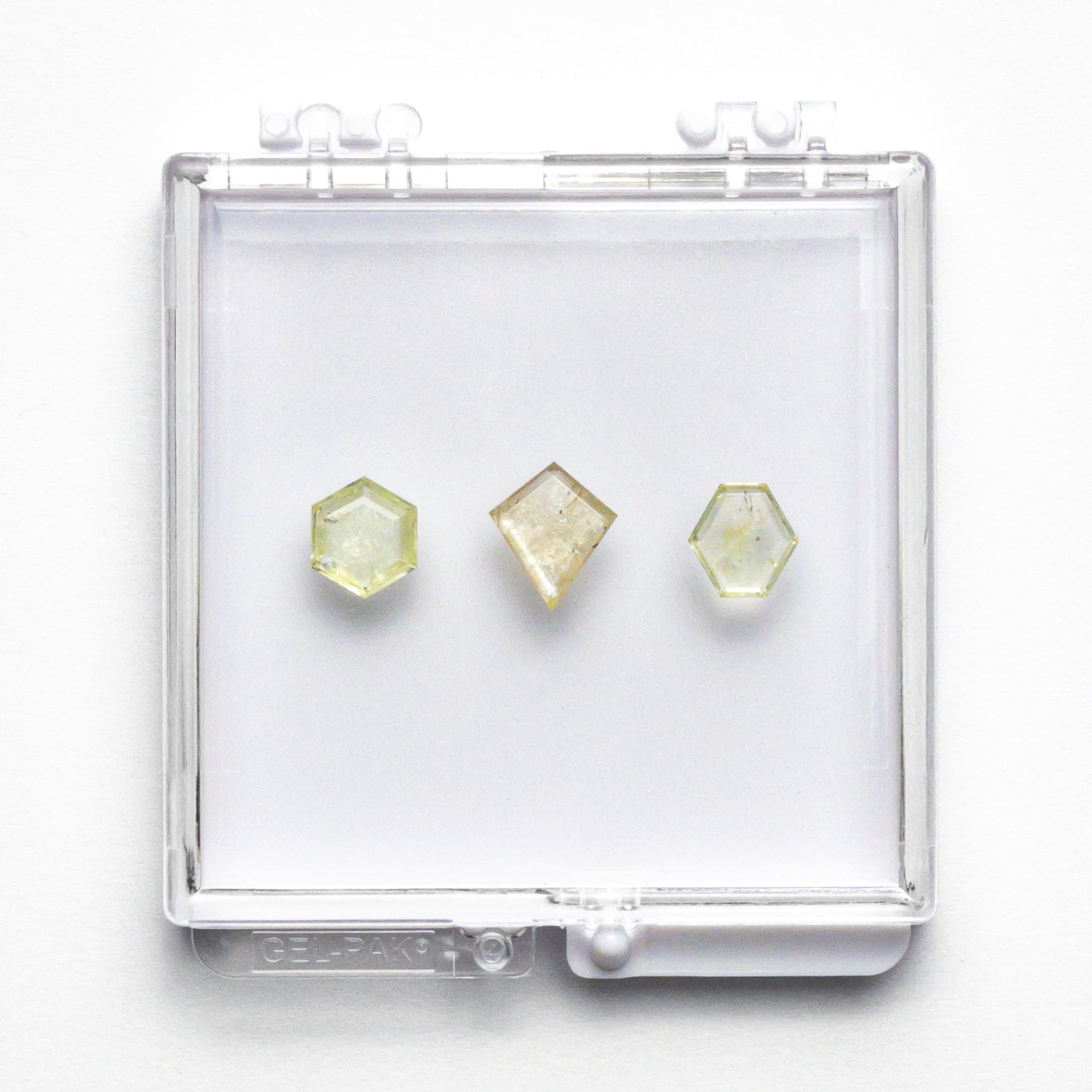 4.55cttw 3pc Geometric Portrait Cut Sapphire Parcel 23469-22