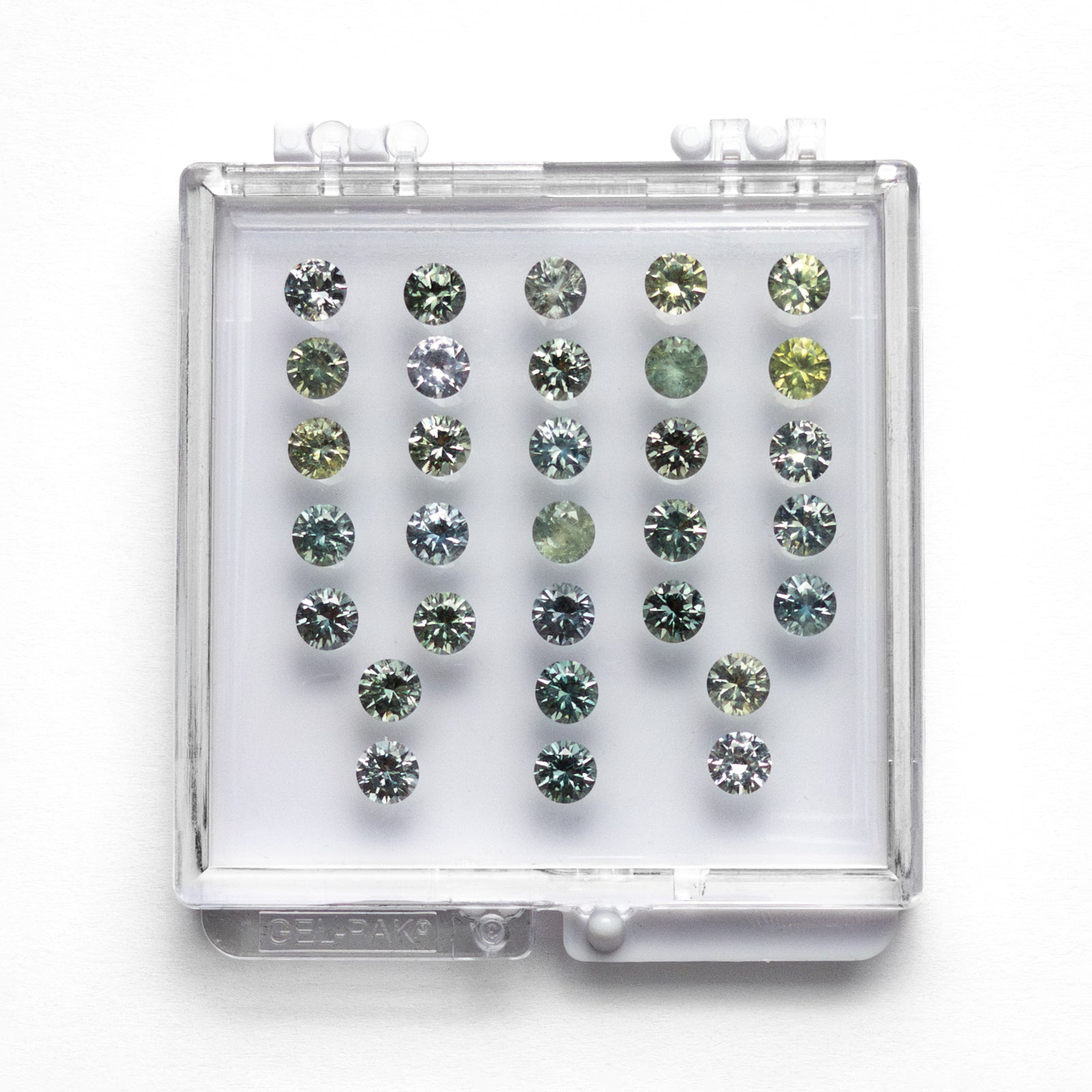 12.84cttw 31pc Round Brilliant Sapphire Parcel 23473-05