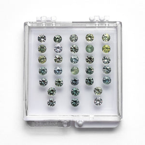 12.84cttw 31pc Round Brilliant Sapphire Parcel 23473-05