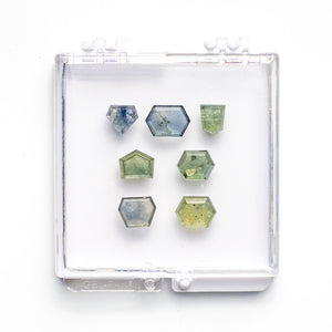 OFFLPAR 16.71cttw 7pc Portrait Cut Sapphire Parcel 23474-64