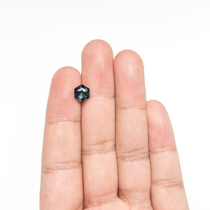 1.87ct 8.04x7.02x4.35mm Hexagon Step Cut Sapphire 23476-14