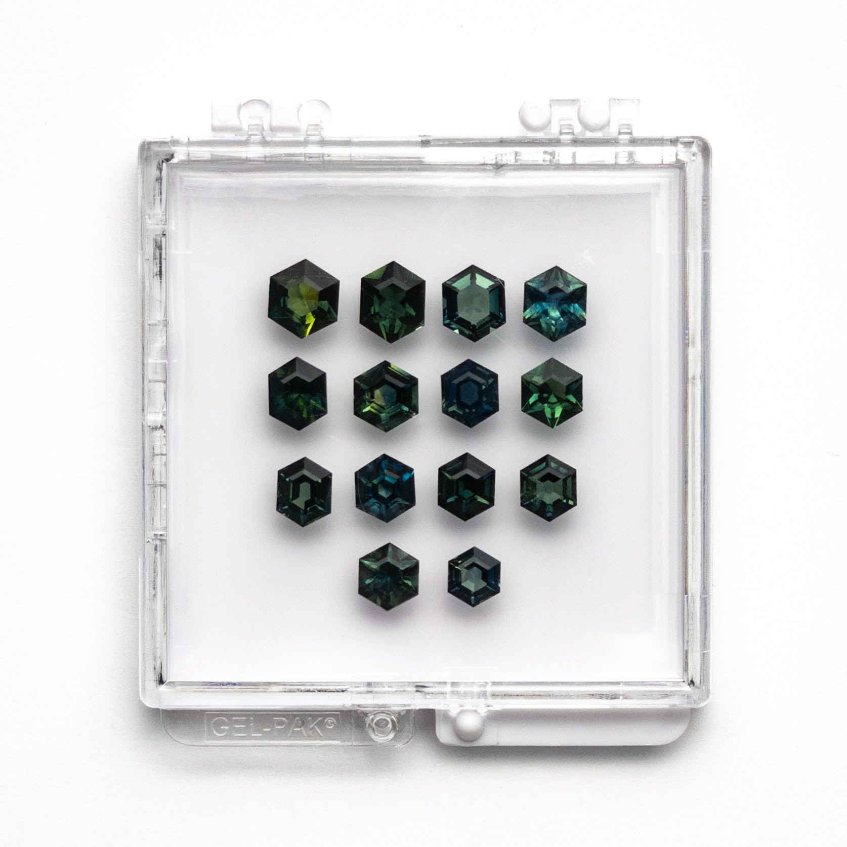 14.52cttw 14pc Hexagon Step Cut Sapphire Parcel 23498-00