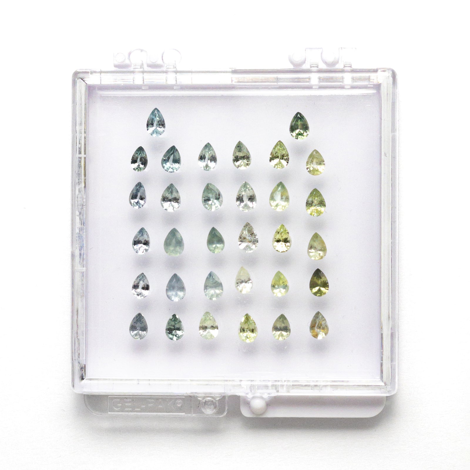 6.87cttw 32pc Pear Brilliant Sapphire Parcel 23666-04