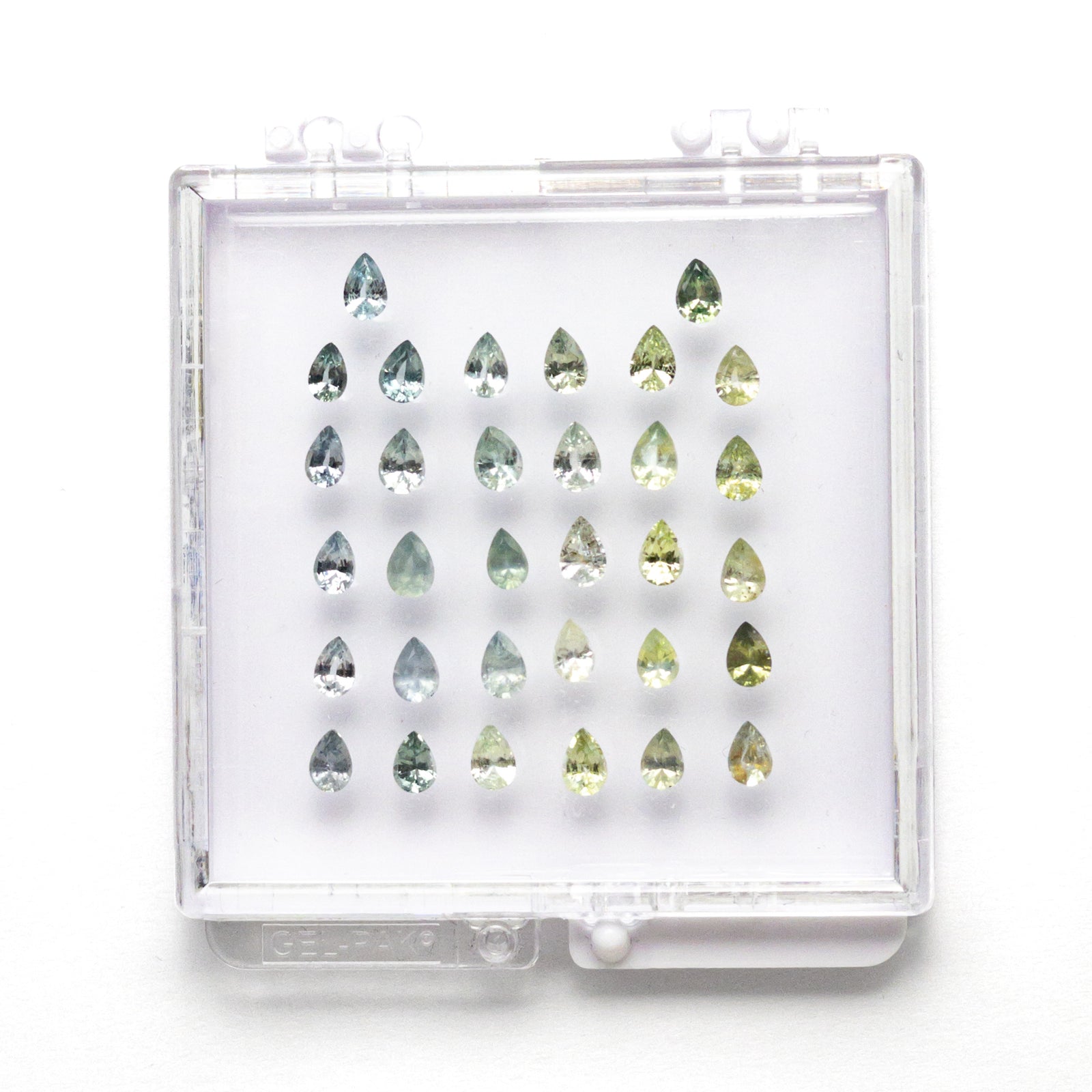 6.87cttw 32pc Pear Brilliant Sapphire Parcel 23666-04