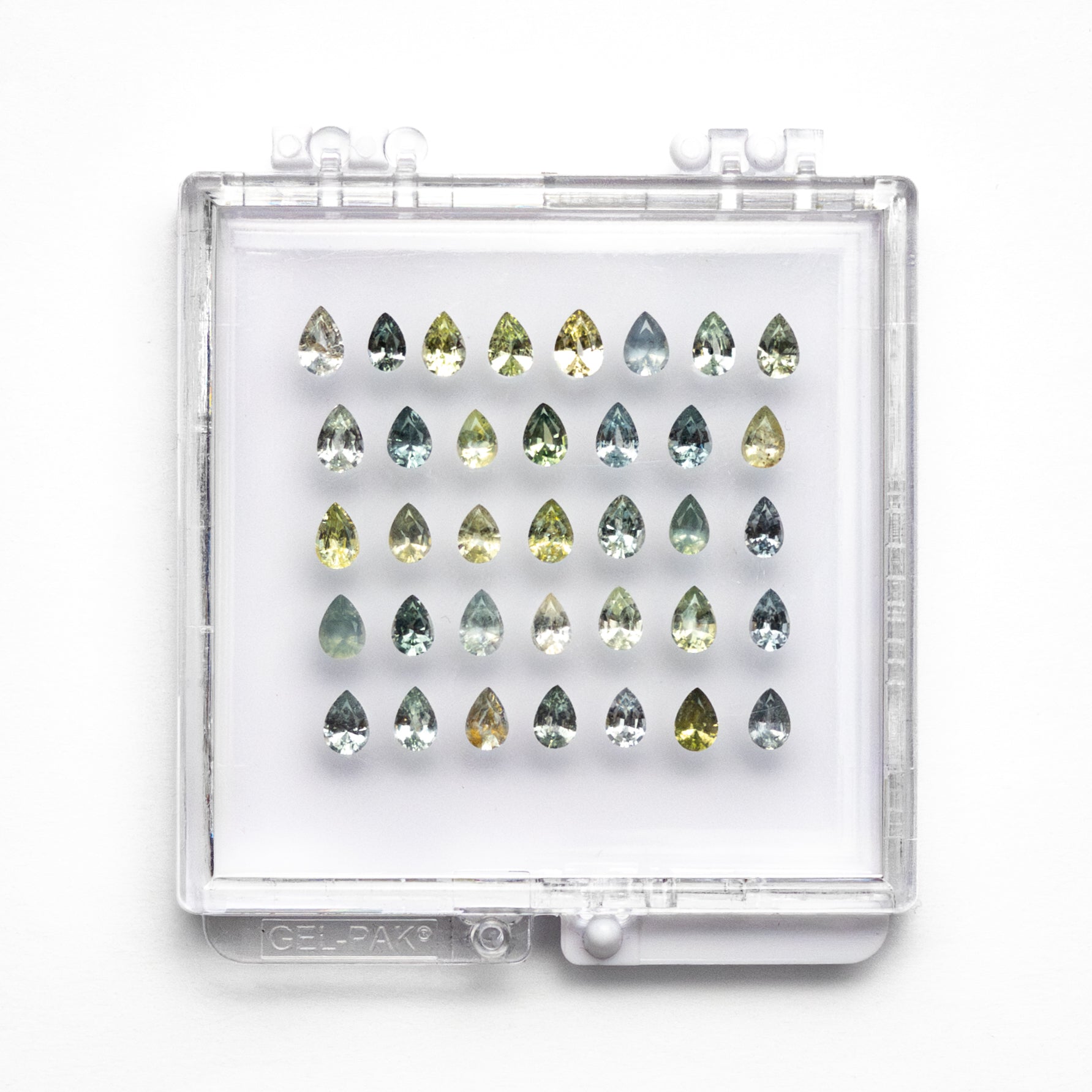 7.74cttw 36pc Pear Brilliant Sapphire Parcel 23666-04