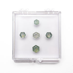 OFFLPAR 9.31cttw 5pc Hexagon Brilliant Sapphire Parcel 23670-22