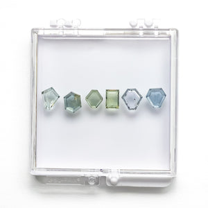 OFFLPAR 9.85cttw 6pc Portrait Cut Sapphire Parcel 23678-13
