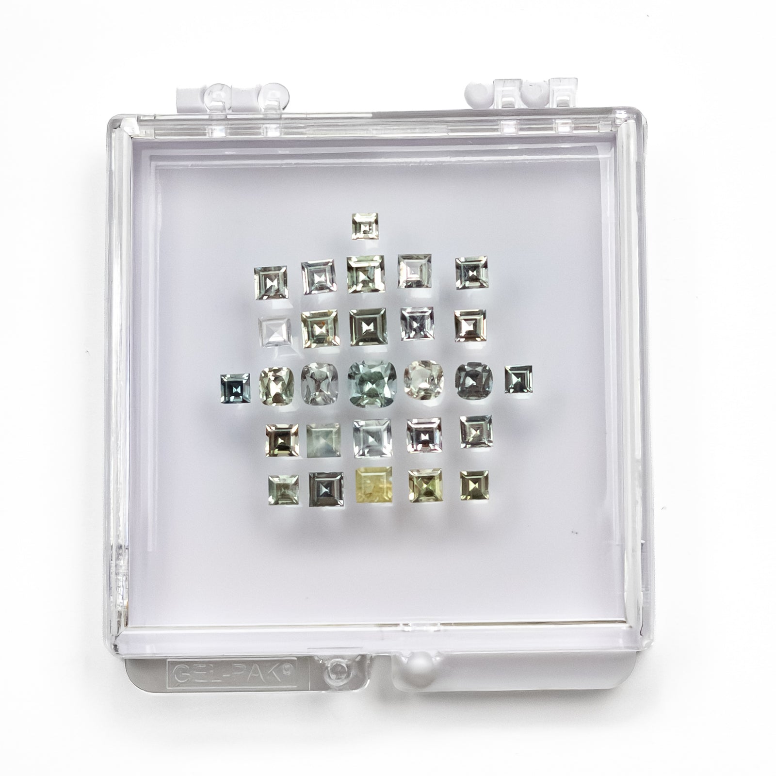OFFLINE PARCEL 6.49cttw 28pc Carré Step Cut/Cushion Brilliant Sapphire Parcel 23716-01