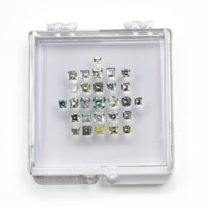 OFFLINE PARCEL 6.49cttw 28pc Carré Step Cut/Cushion Brilliant Sapphire Parcel 23716-01