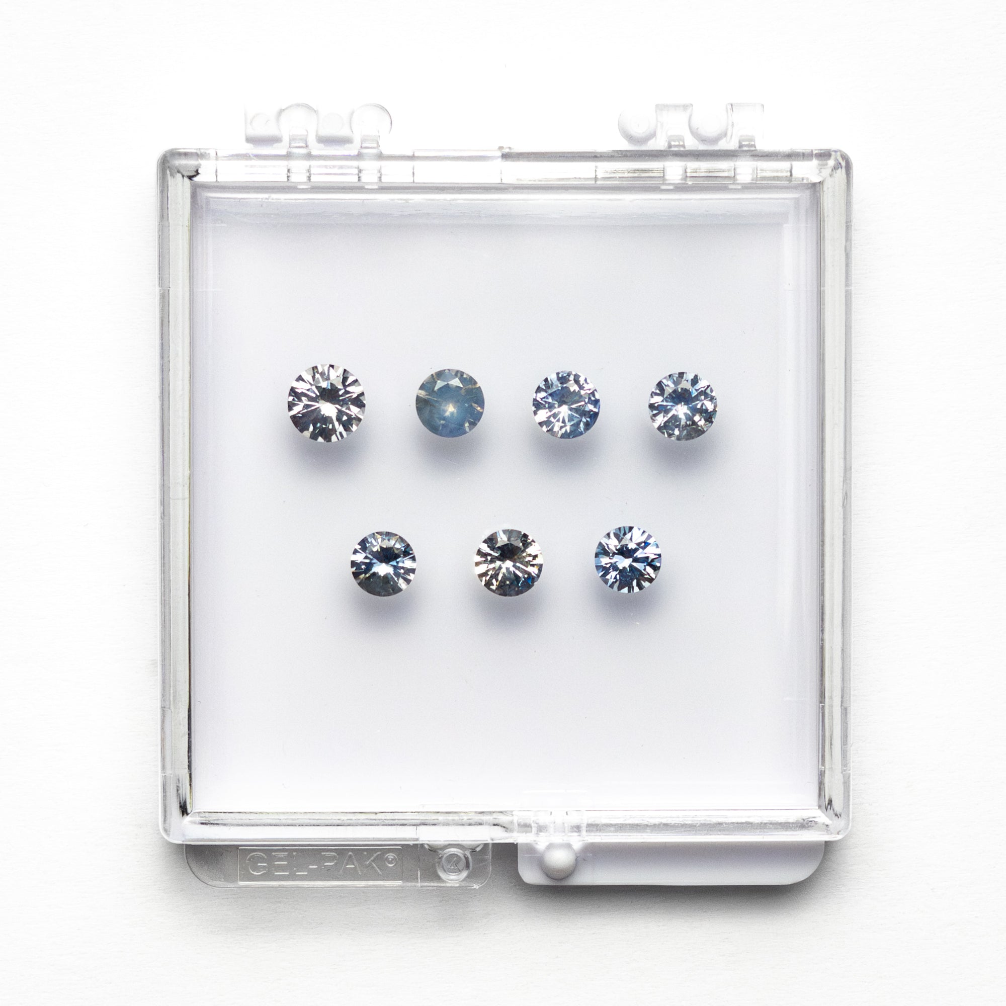 HOLD D12997 Jan 20 2025 4.48cttw 7pc Round Brilliant Sapphire Parcel 23784-00