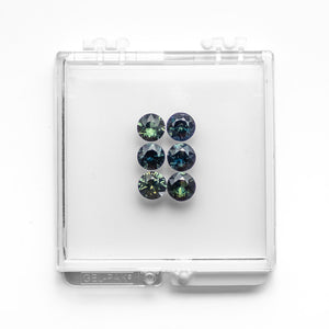 OFFLINE PARCEL 9.21cttw 6pc Round Brilliant Sapphire Parcel 23810-01
