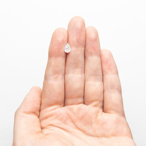 1.00ct 7.38x4.62x3.63mm Fancy White Pear Brilliant 23887-01