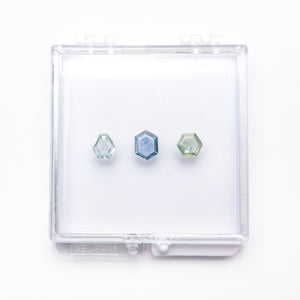 OFFLPAR 2.68cttw 3pc Mixed Shape Step Cut Sapphire Parcel 24182-01