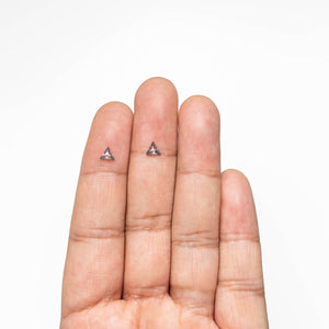 0.52cttw 2pc 4.50x5.23x1.69mm 4.60x5.35x1.70mm Triangle Rosecut Matching Pair 24453-01