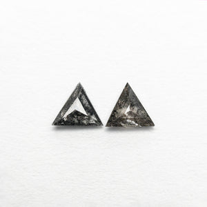 0.20cttw 2pc 3.55x3.91x1.06mm 3.50x3.92x1.43mm Triangle Rosecut Matching Pair 24474-01