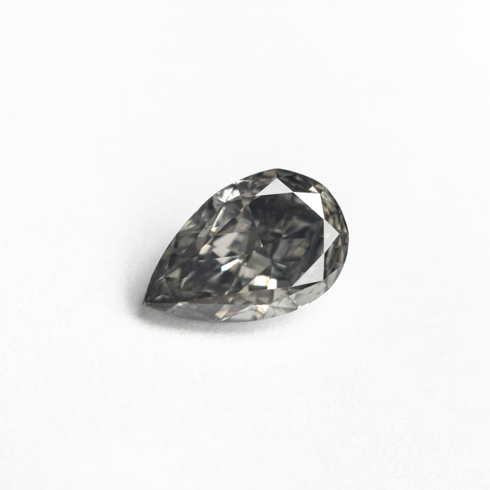 1.02ct 8.24x5.25x3.31mm GIA SI2 Fancy Grey Pear Brilliant 26129-01