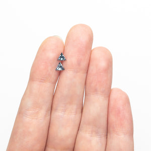 0.41cttw 2pc 4.02x3.92x2.16mm 4.00x3.98x2.15mm Triangle Step Cut Matching Pair Sapphire 26132-01