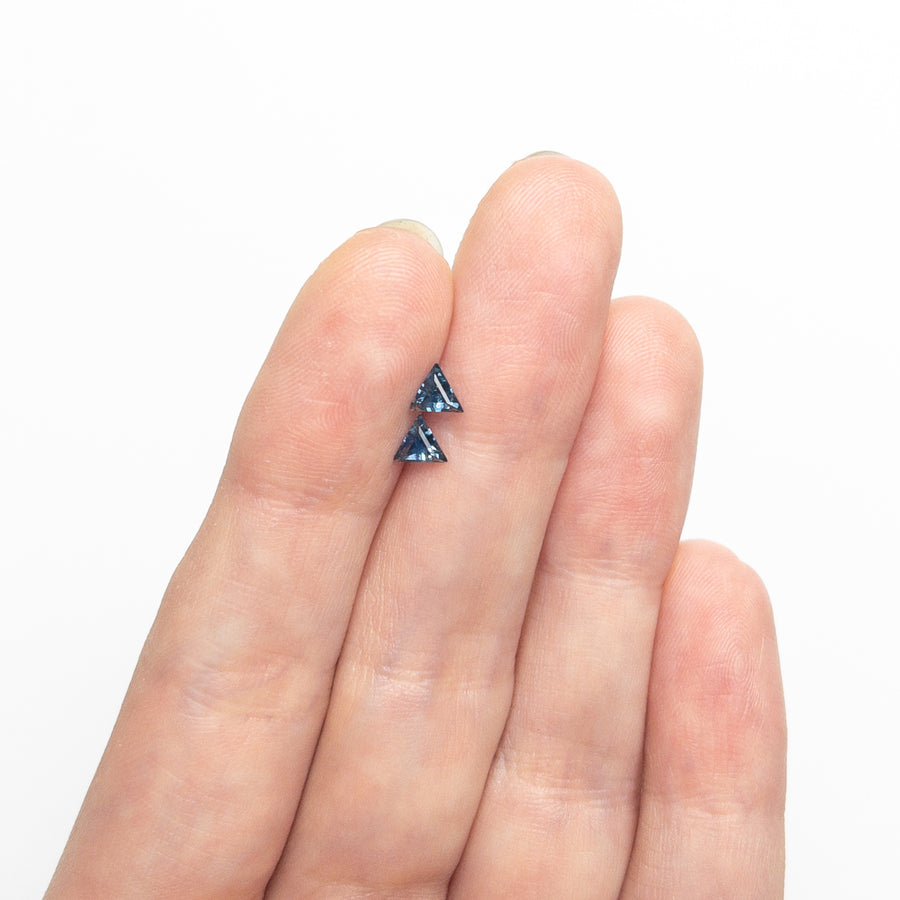 0.38cttw 2pc 3.99x3.95x2.09mm 3.99x3.93x2.08mm Triangle Step Cut Matching Pair Sapphire 26132-02