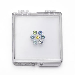 OFFLINE PARCEL 2.77cttw 7pc Round Brilliant Sapphire Parcel 26139-01