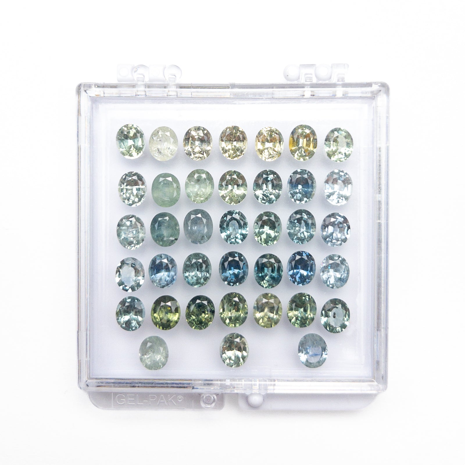 OFFLINE PARCEL 31.70cttw 39pc 6x5mm Oval Brilliant Sapphire Parcel 26158-04