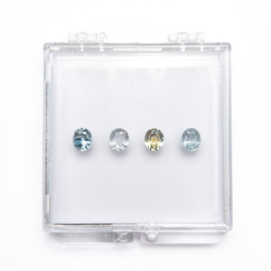 OFFLINE PARCEL 4.11cttw 4pc 6.5x5.5mm Oval Brilliant Sapphire Parcel 26161-04
