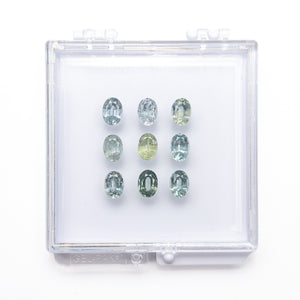 OFFLINE PARCEL 9.30cttw 9pc Oval Brilliant Sapphire Parcel 26162-12