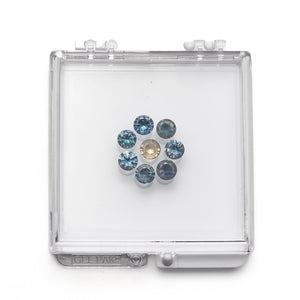 OFFLINE PARCEL 4.98cttw 8pc Round Brilliant Sapphire Parcel 26556-36
