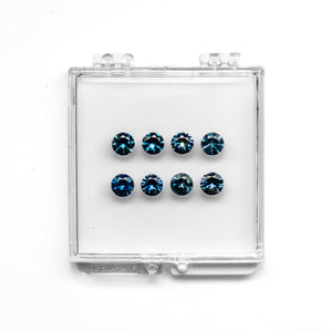 OFFLINE PARCEL 7.90cttw 8pc Round Brilliant Sapphire Parcel 26581-01