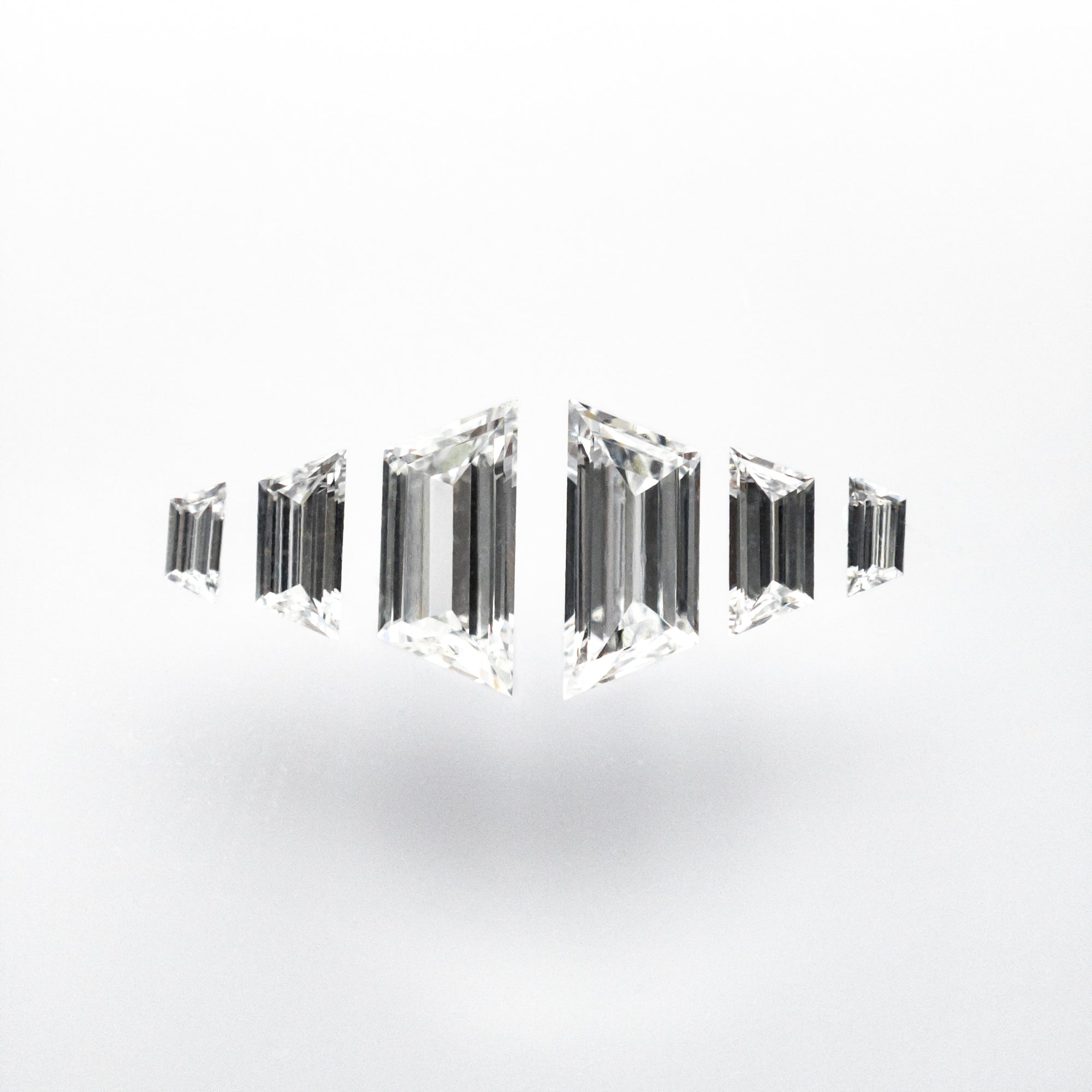 0.79cttw 6pc VVS/VS E-F Trapezoid Step Cut Layout 26749-01