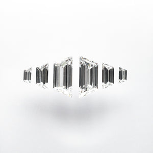 0.79cttw 6pc VVS/VS E-F Trapezoid Step Cut Layout 26749-01