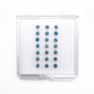 OFFLINE PARCEL 3.89cttw 21pc 3.5mm Round Brilliant Sapphire Parcel 26763-01
