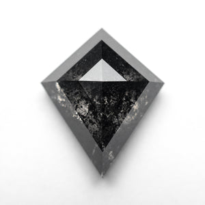5.49ct 14.19x11.74x5.63mm GIA Fancy Dark Grey Kite Step Cut 27234-01