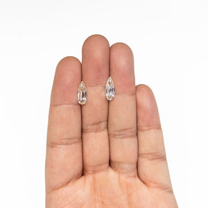 3.02cttw 2pc 13.04x5.09x2.99mm 12.95x5.04x3.21mm GIA M-N Pear Brilliant Matching Pair 27401-01