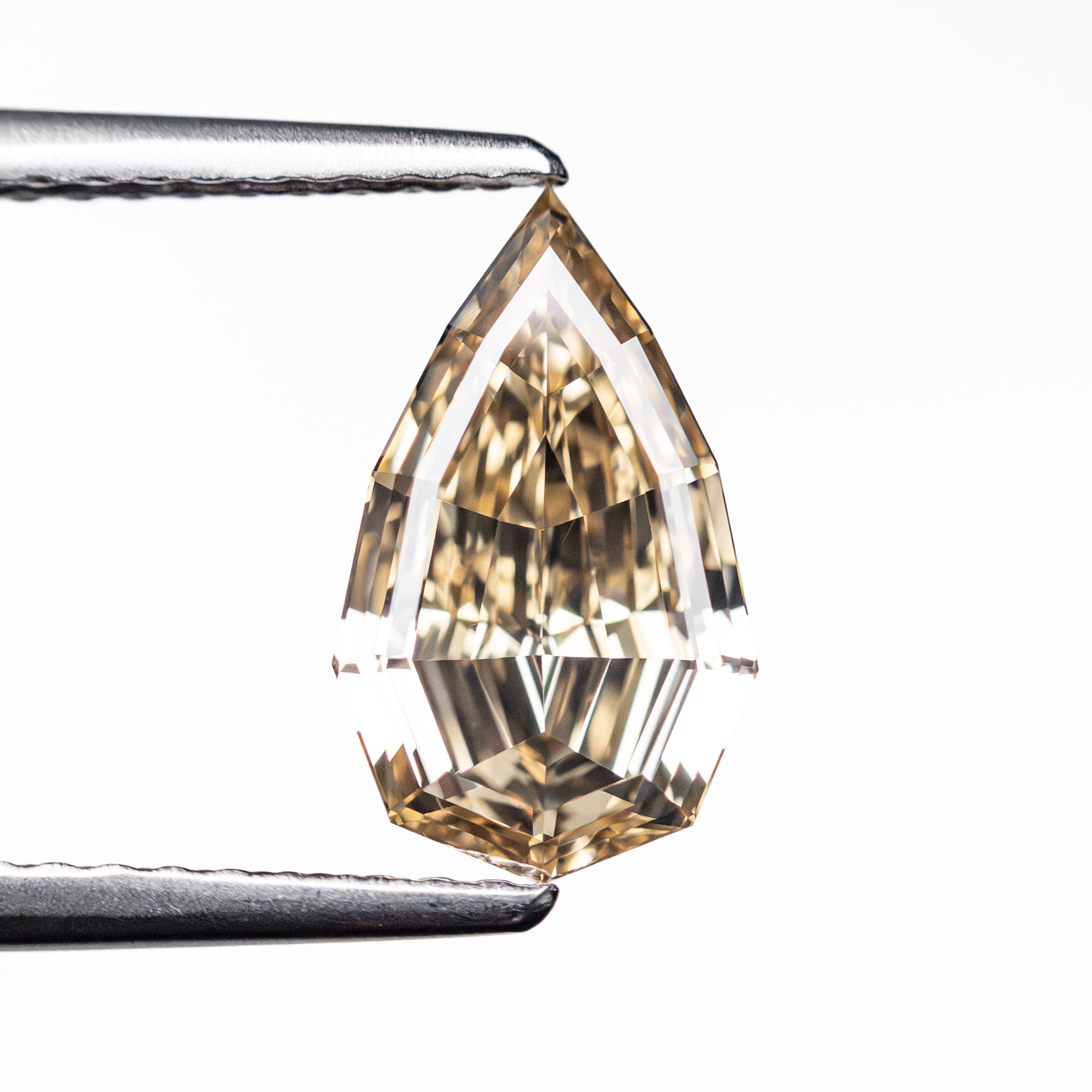 1.50ct 10.68x6.42x3.41mm GIA VS1 Fancy Brown-Yellow Geo Pear Step Cut 🇿🇦 27522-01