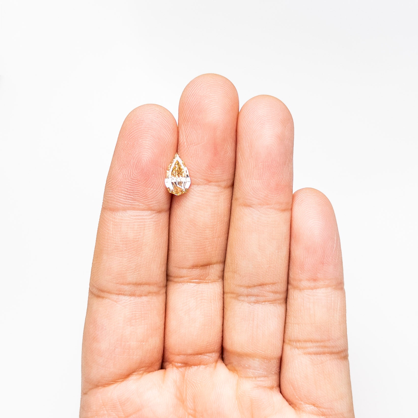 1.50ct 10.68x6.42x3.41mm GIA VS1 Fancy Brown-Yellow Geo Pear Step Cut 🇿🇦 27522-01