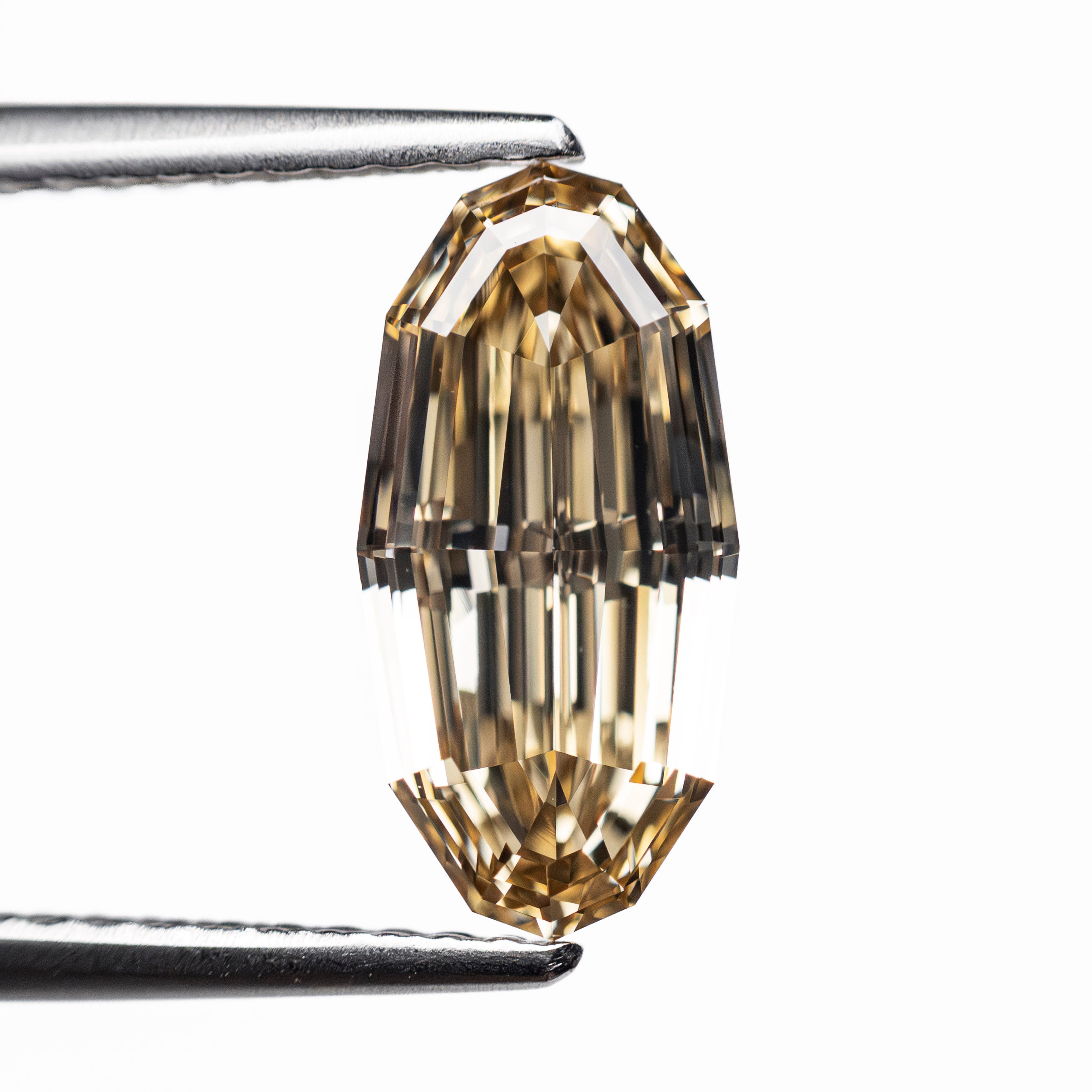 1.71ct 11.56x5.67x3.21mm GIA VVS1 Fancy Yellowish Brown Geo Oval Step Cut 🇿🇦 27528-01