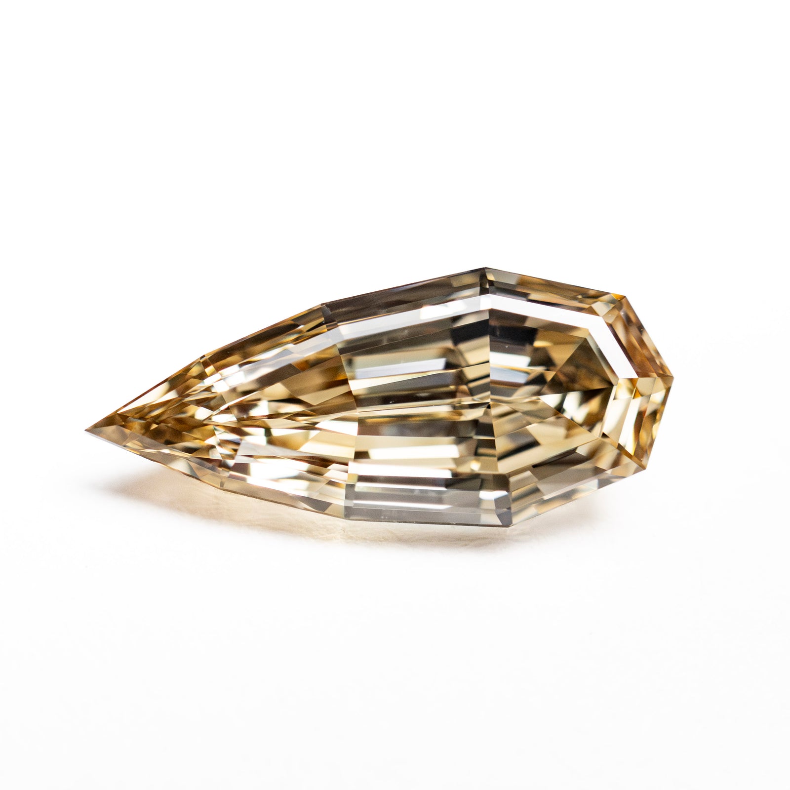 1.50ct 12.18x5.40x3.41mm GIA VS1 Fancy Brown-Yellow Geo Pear Step Cut 🇿🇦 27530-01