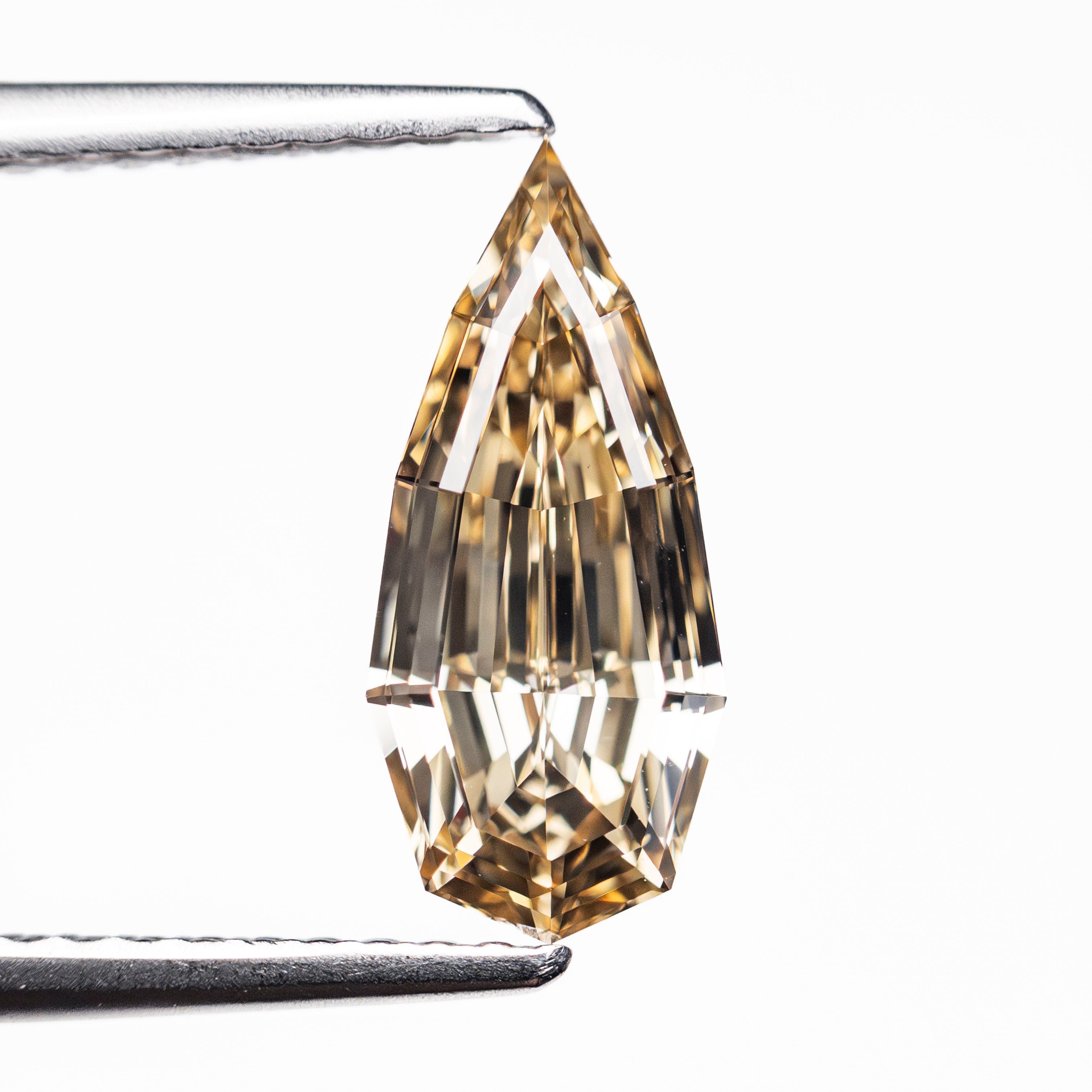 1.50ct 12.18x5.40x3.41mm GIA VS1 Fancy Brown-Yellow Geo Pear Step Cut 🇿🇦 27530-01