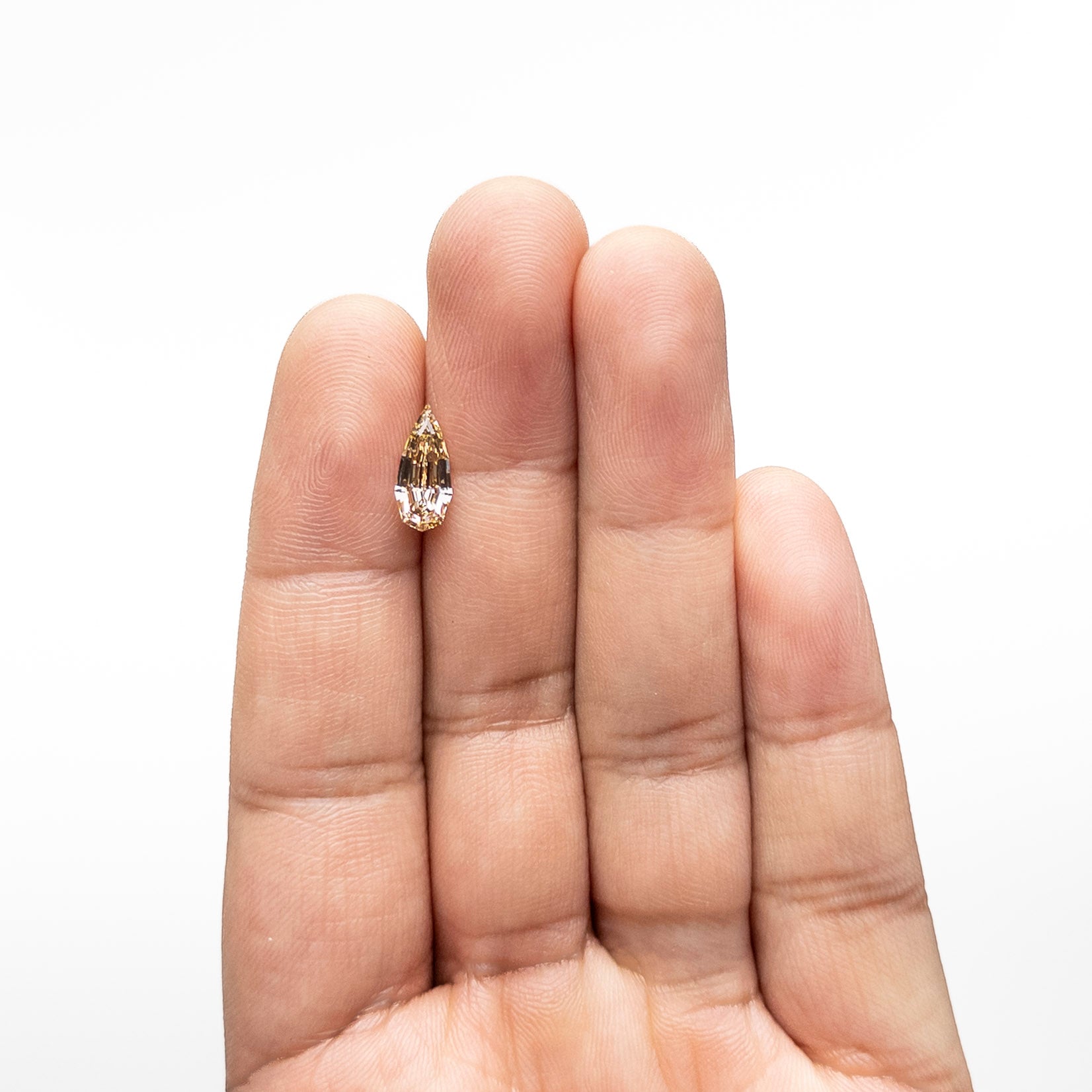 1.50ct 12.18x5.40x3.41mm GIA VS1 Fancy Brown-Yellow Geo Pear Step Cut 🇿🇦 27530-01