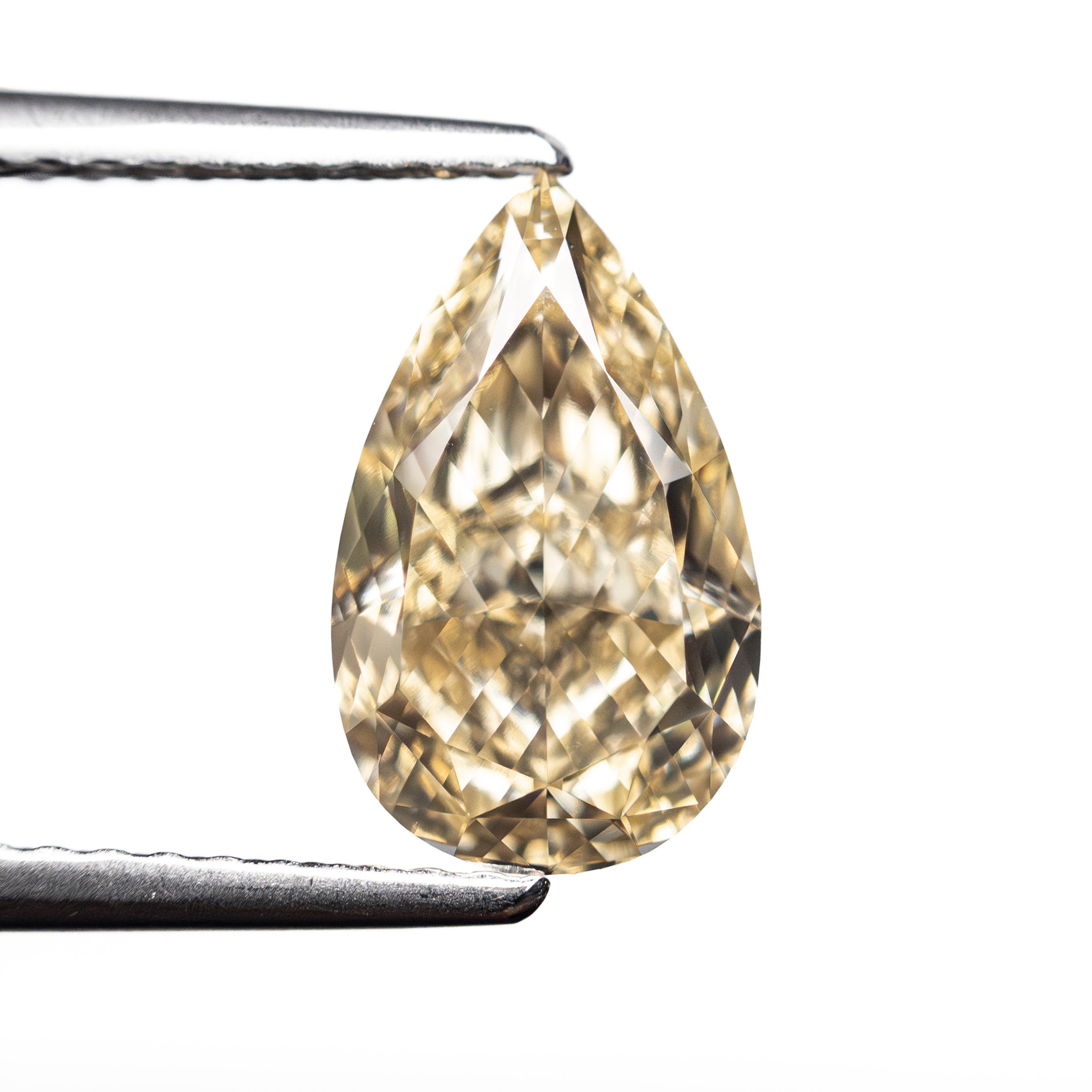 2.23ct 10.76x6.50x4.33mm GIA VVS2 Fancy Brownish Yellow Pear Brilliant 🇨🇦 27709-01