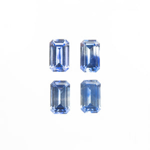 1.29cttw 4pc 5x3mm Cut Corner Rectangle Step Cut Sapphires 27727-01