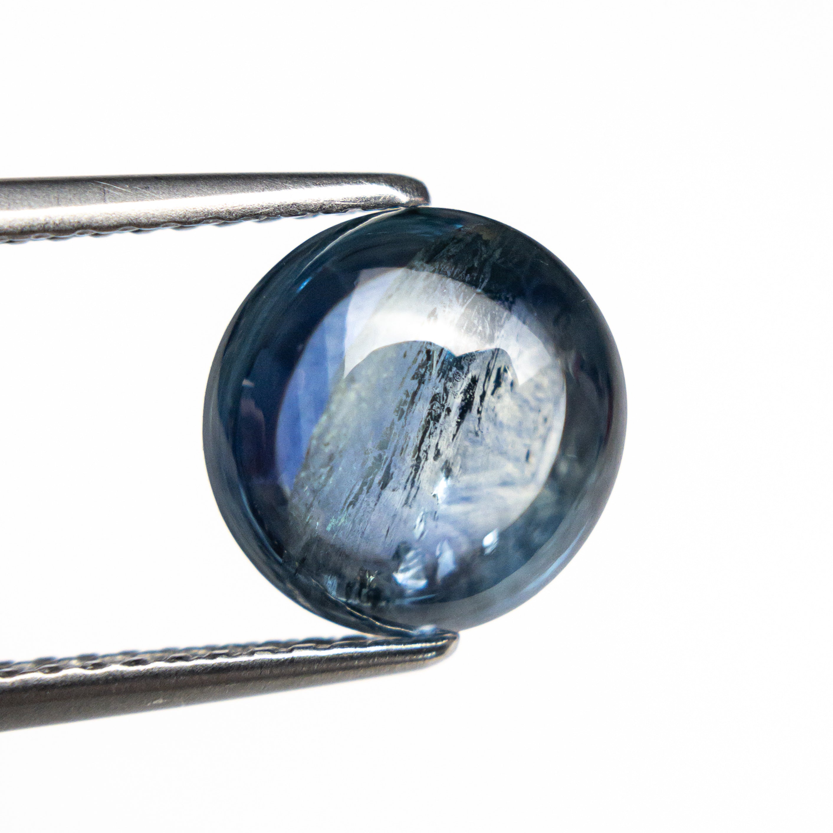 3.97ct 8.88x8.88x5.07mm Round Cabochon Double Cut Sapphire 27739-01