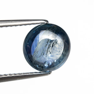 3.97ct 8.88x8.88x5.07mm Round Cabochon Double Cut Sapphire 27739-01