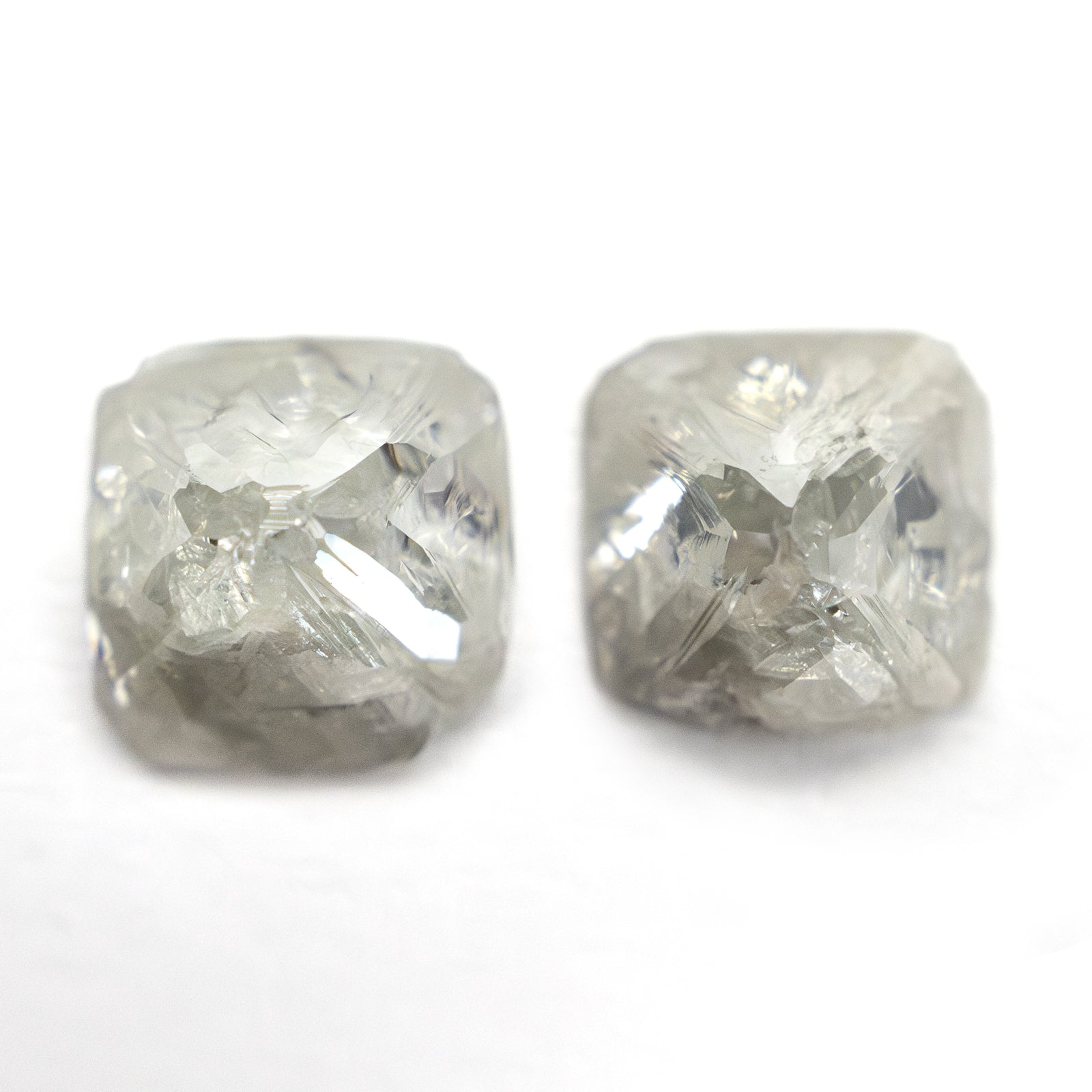 3.22cttw 2pc 6.67x6.61x4.21mm 7.10x7.30x4.48mm Polished Raw Diamond Matching Pair 🇨🇦 27959-01
