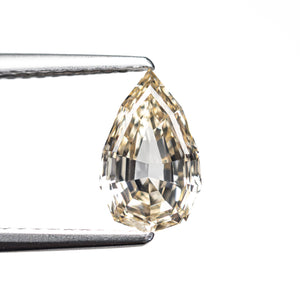 1.21ct 9.11x5.57x3.36mm VVS2 Fancy Light Yellowish Brown Geo Pear Step Cut 28047-01