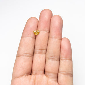 1.01ct 5.68x7.23x3.10mm GIA SI1 Fancy Deep Brownish Yellow Heart Brilliant 28350-01